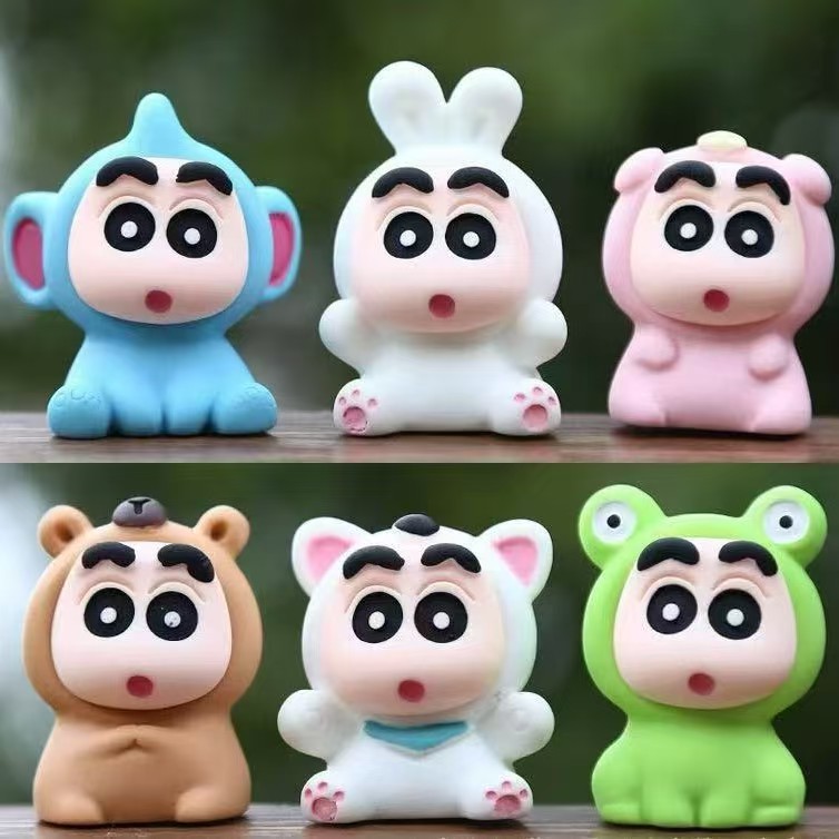 网红树脂实色小新摆件