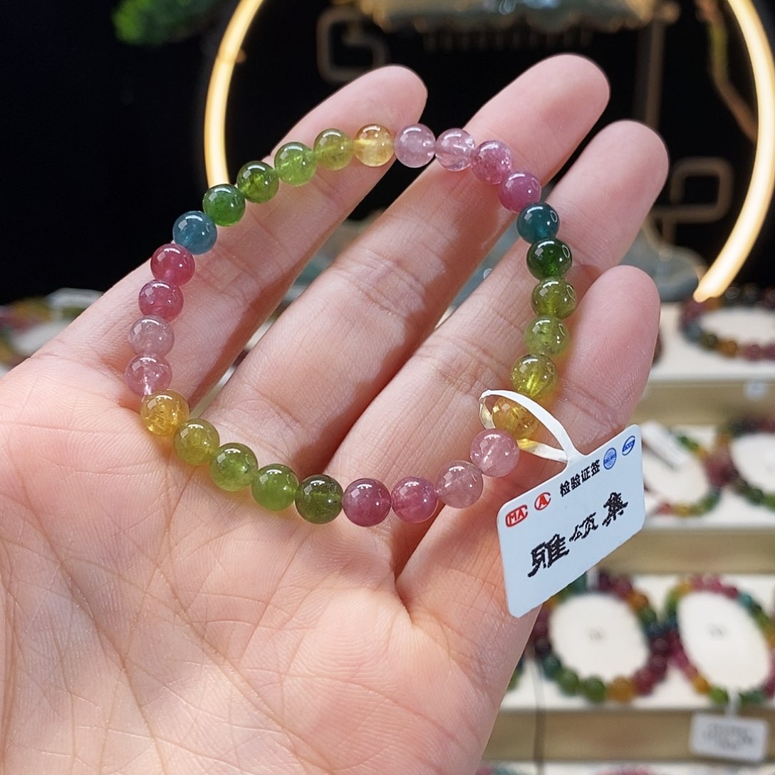 手串未镶嵌碧玺G2459-1单圈颜色微差