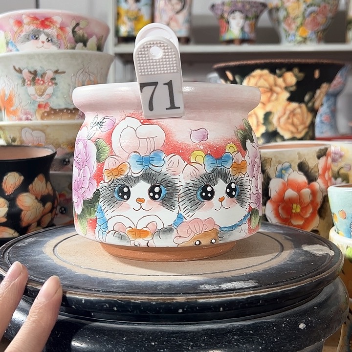 满39.9包邮景德镇手绘花盆