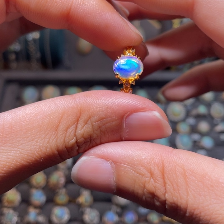 欧泊银S925镶嵌戒指）