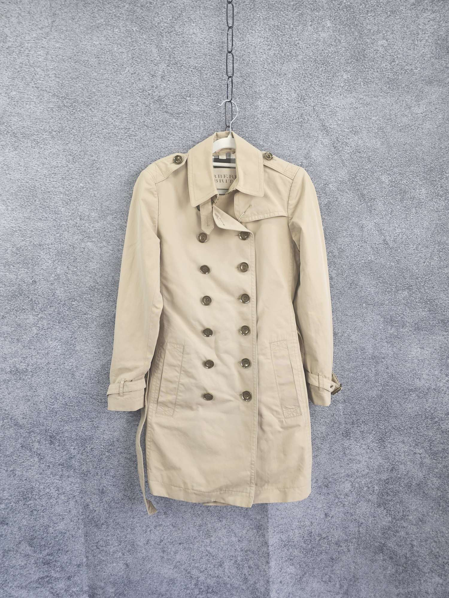 99新 BURBERRY/博柏利 CZF1054/经典款风衣/尺码UK6