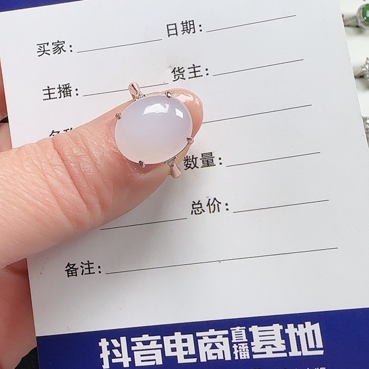 翡翠戒指银S925镶嵌缅甸a货翡翠戒指s925银镶