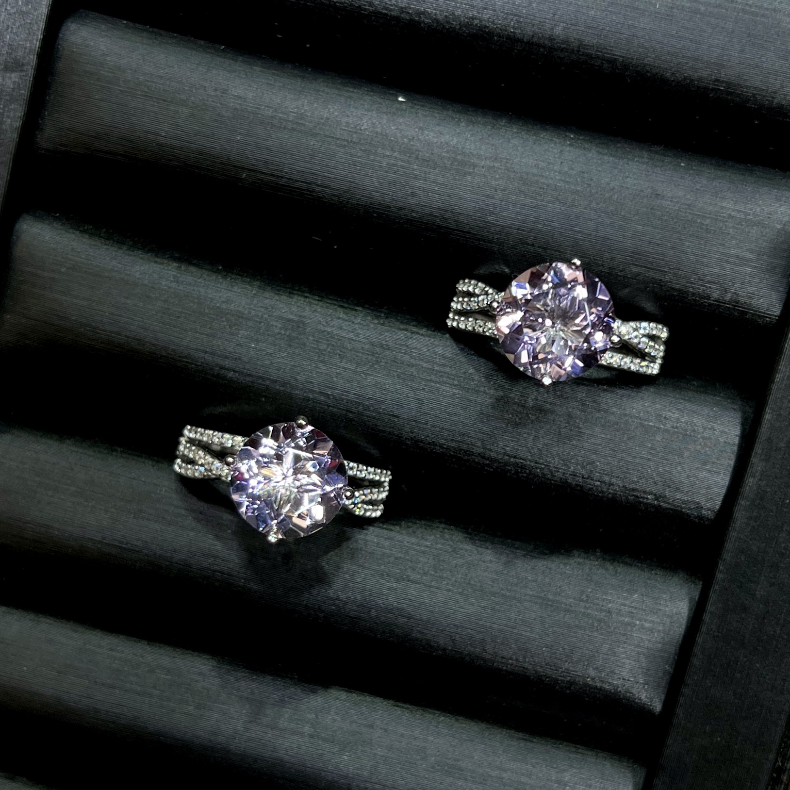 【红旭玉麟】天然紫水晶戒指 气质复古轻奢时尚 多样性发一件