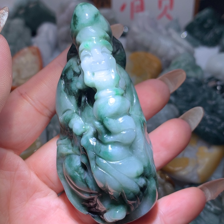 翡翠未镶嵌颈饰保真天然A货翡翠