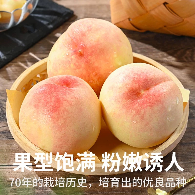 A【无锡正宗水蜜桃】买一箱送一箱 16颗 200-150克行走中的榨汁机 桃子同城送江苏省