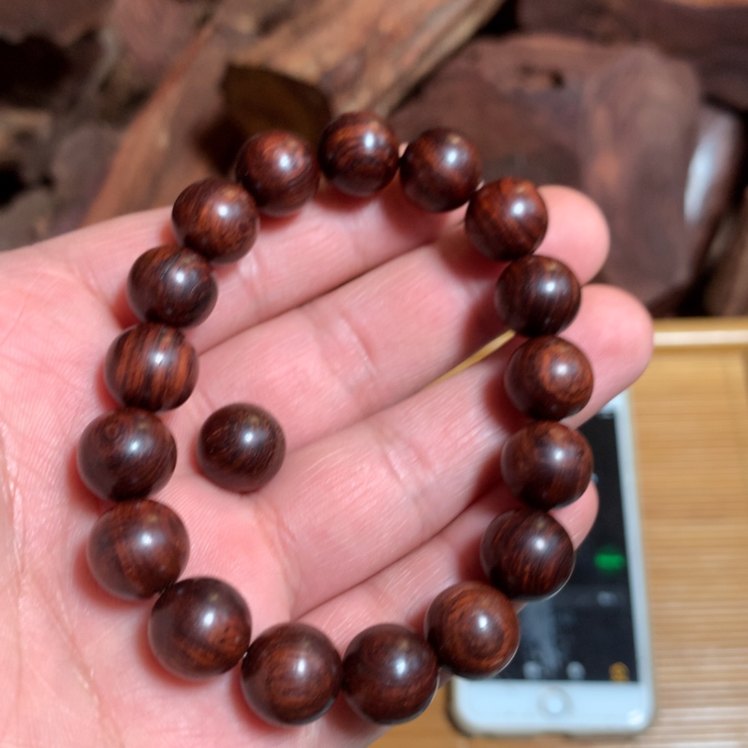 龙***隼黄花梨/降香黄檀手串回血海南黄花梨老料