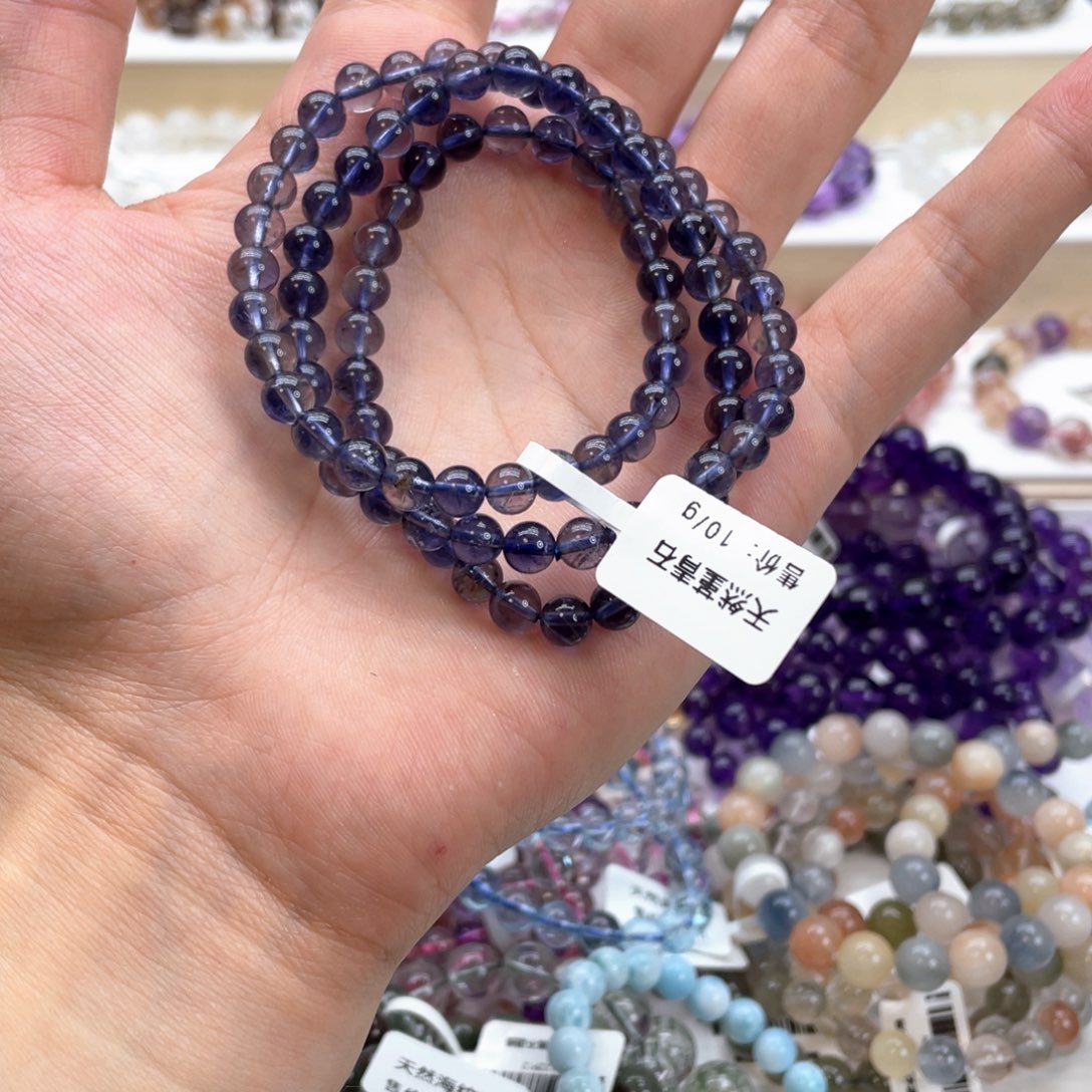 手***。手串堇青石未镶嵌5mm+