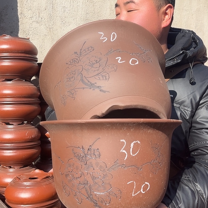 紫砂紫砂花盆盆栽