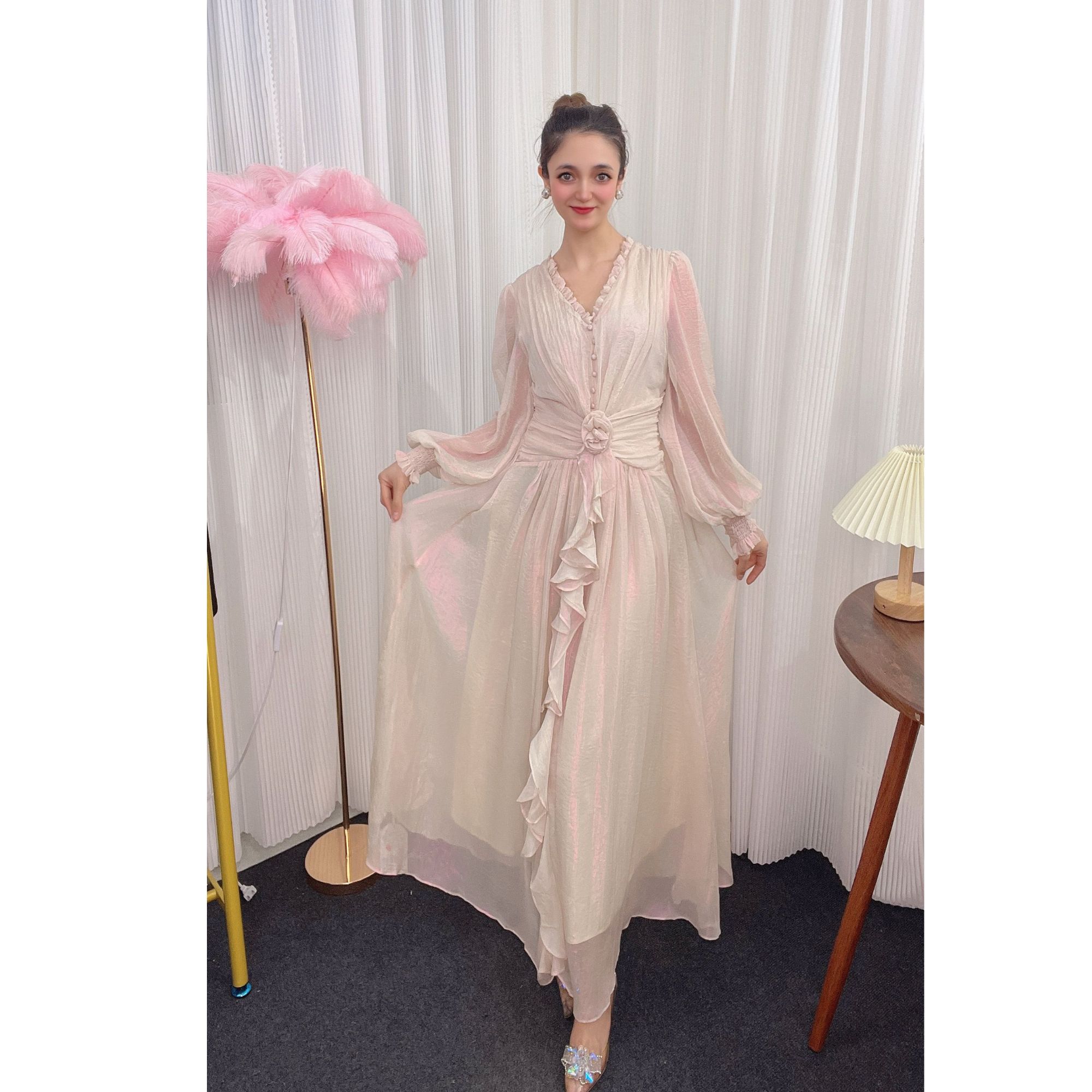 8810【蕾拉】仙气淑女显瘦名媛千金女装连衣裙