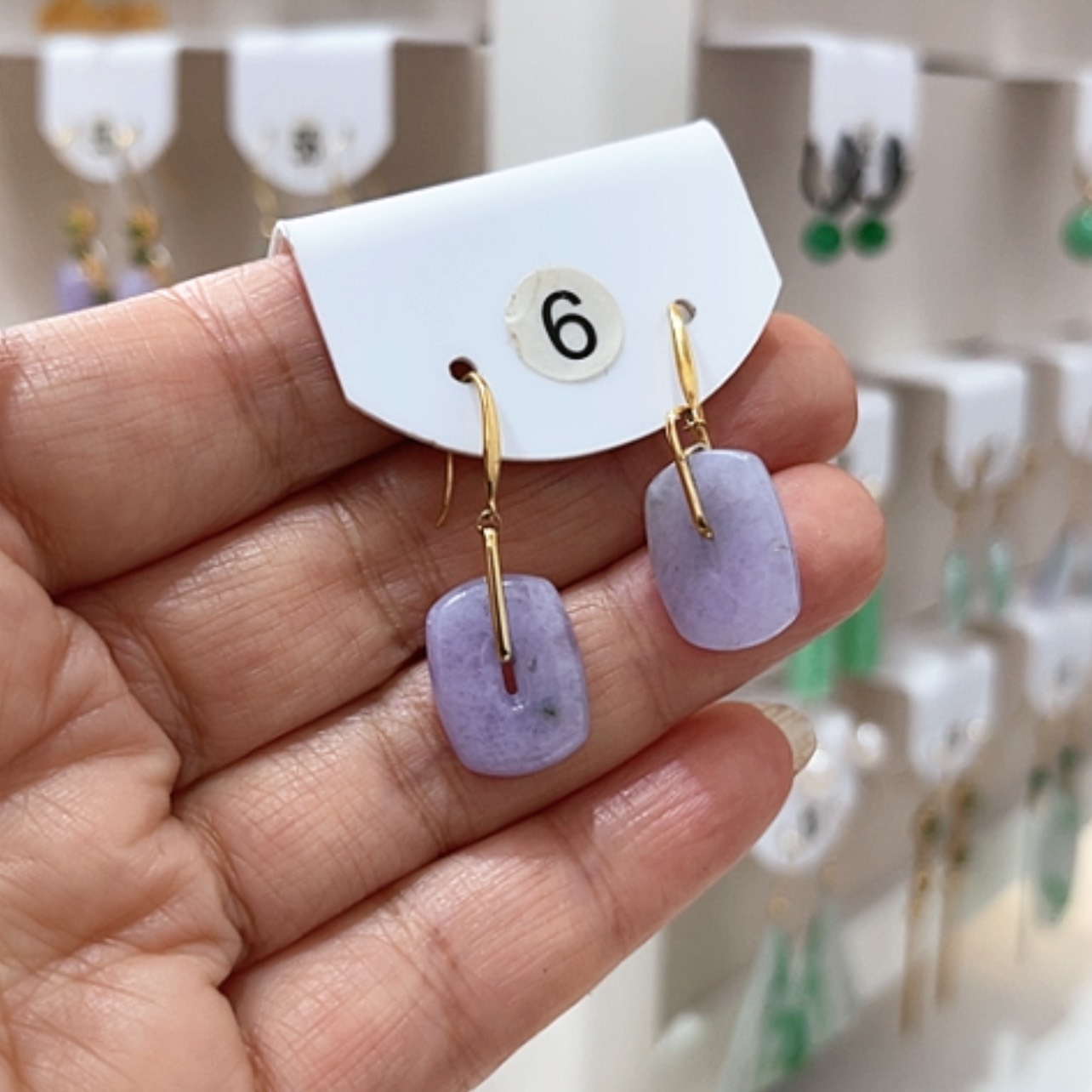 【闪购商品】翡翠耳饰18K金镶嵌王*翡翠耳坠