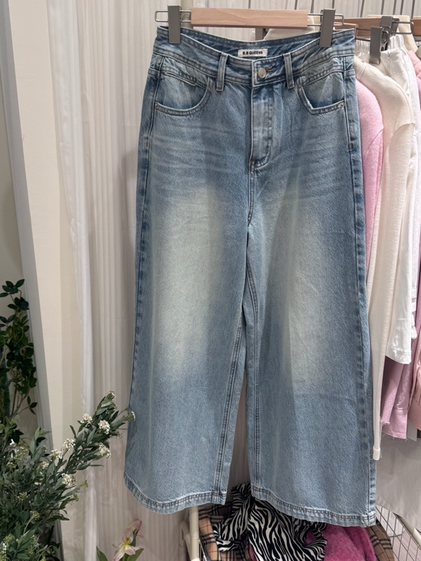 赴约春季新款复古水洗牛仔裤百搭