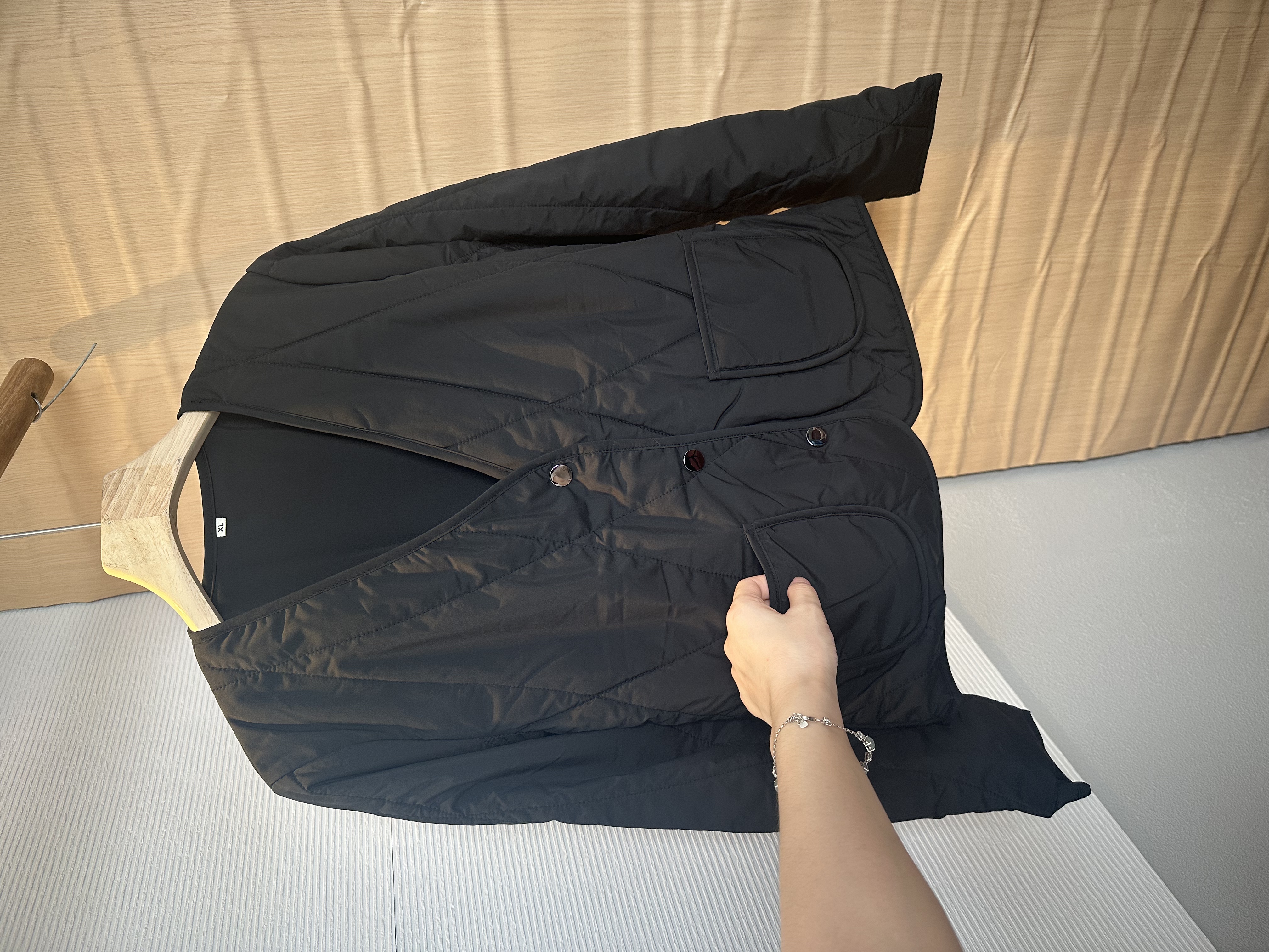 【非遗古法】【100桑蚕丝】爆款面料桑蚕丝v领长袖棉服纯手工