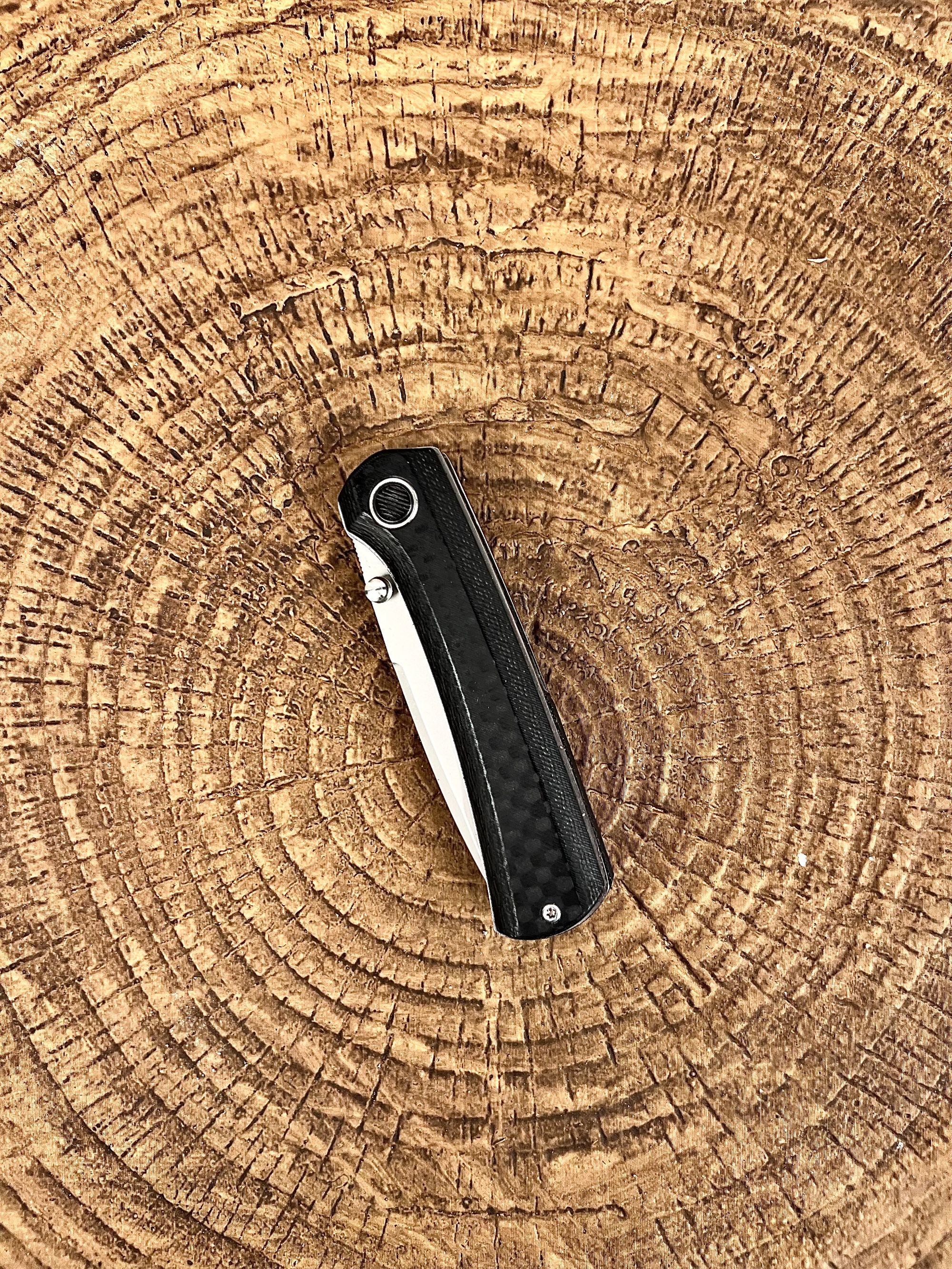 【馆藏】新型虎纹碳纤维柄日立SLD冷作摸具钢手工刀