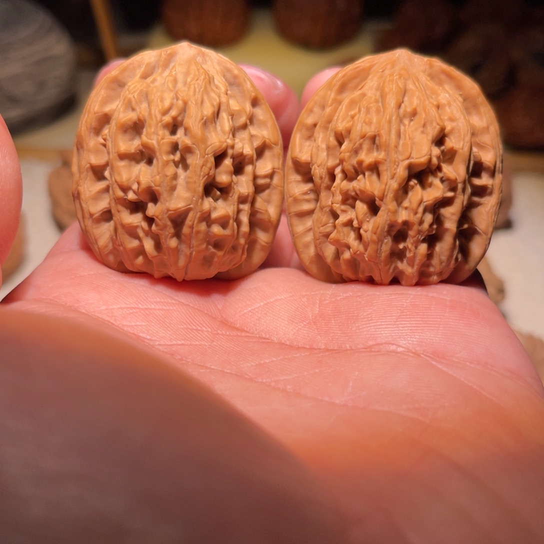 把件文玩核桃野生蜡皮虎