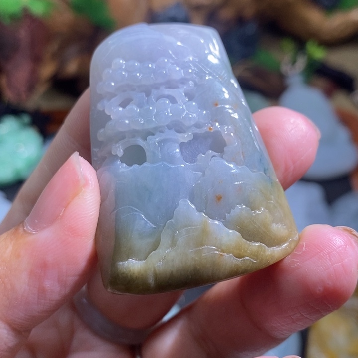 【闪购商品】颈饰未镶嵌翡翠山水