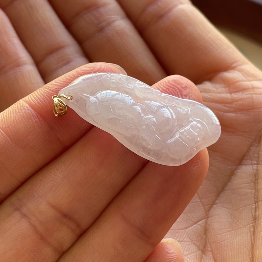 翡翠颈饰18K金镶嵌福利不退换