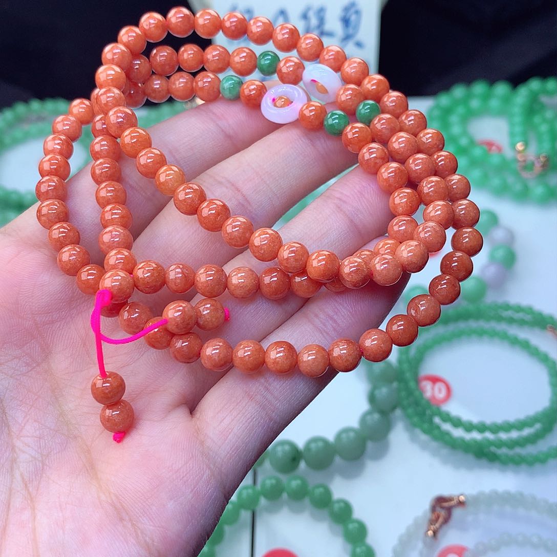 翡翠毛衣链未镶嵌