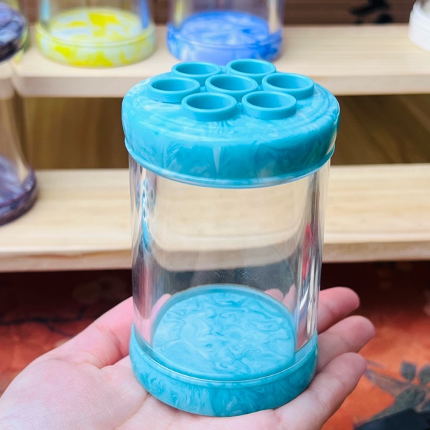 青峰出品-60松石绿搅色蝈蝈罐手工罐蝈蝈虫具