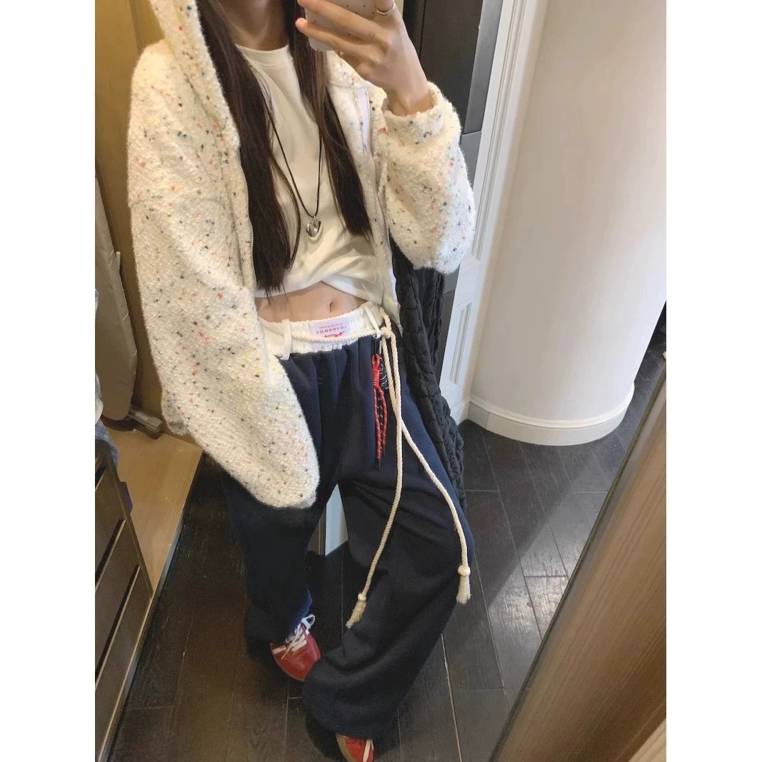 美式卫裤2025女春秋冬新款高腰显瘦百搭直筒休闲运动裤