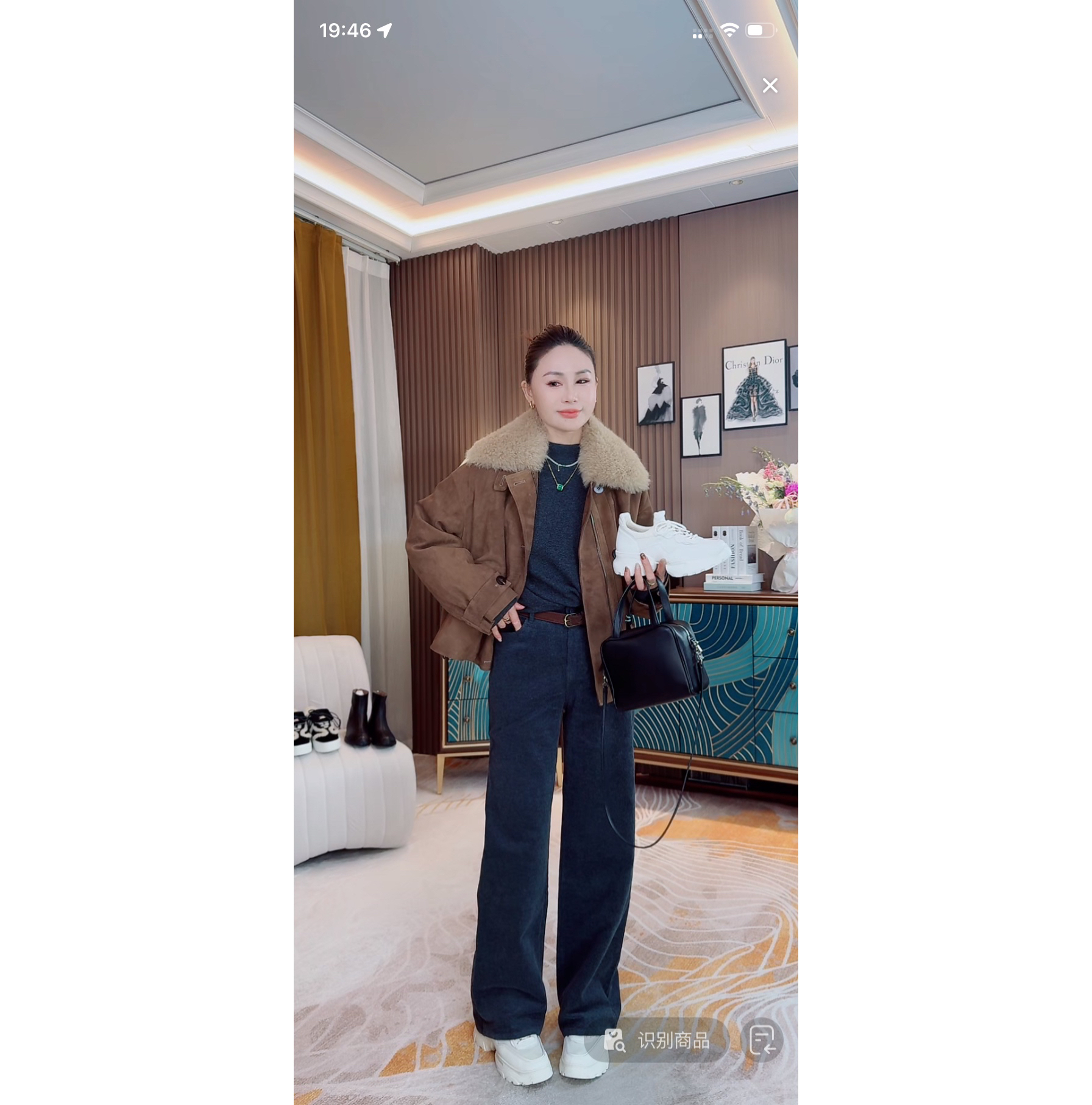 【荣姐精选】灰调老钱磨绒裤下架