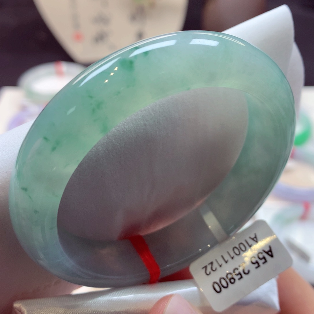 翡翠手镯未镶嵌5正圈77