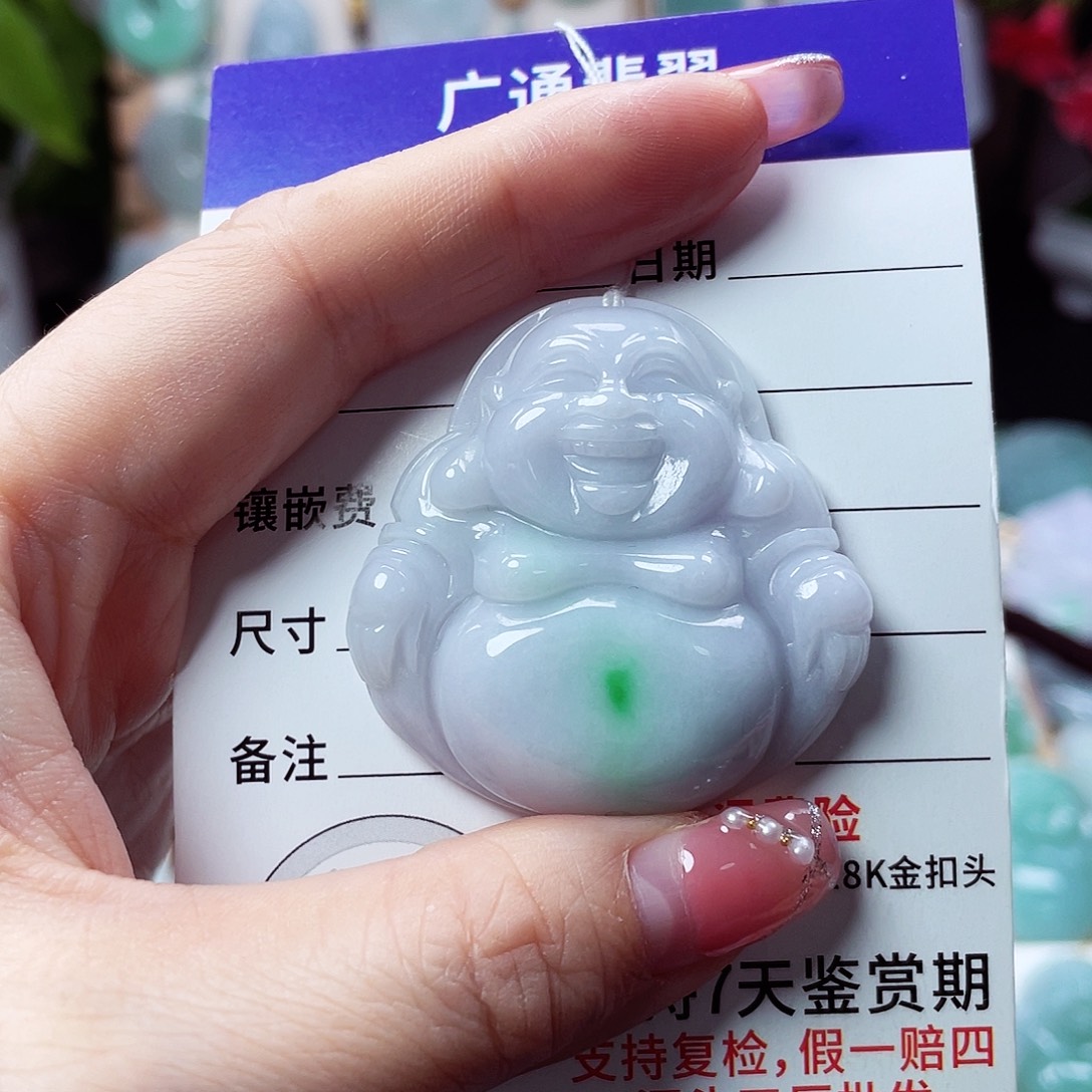 翡翠未镶嵌颈饰佛公15