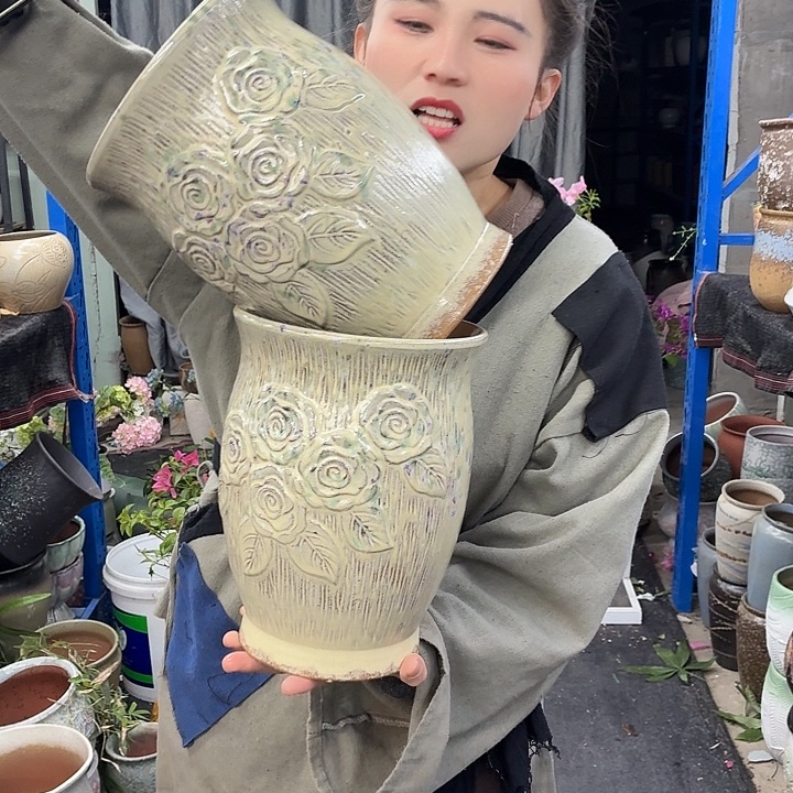 18×24 -粗陶花盆有孔-买买买