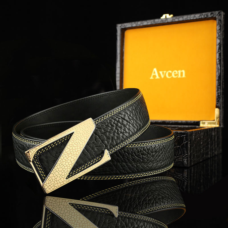 【私人定制进口牛皮腰带套装】男士牛皮腰带真皮商务皮带时尚裤带潮