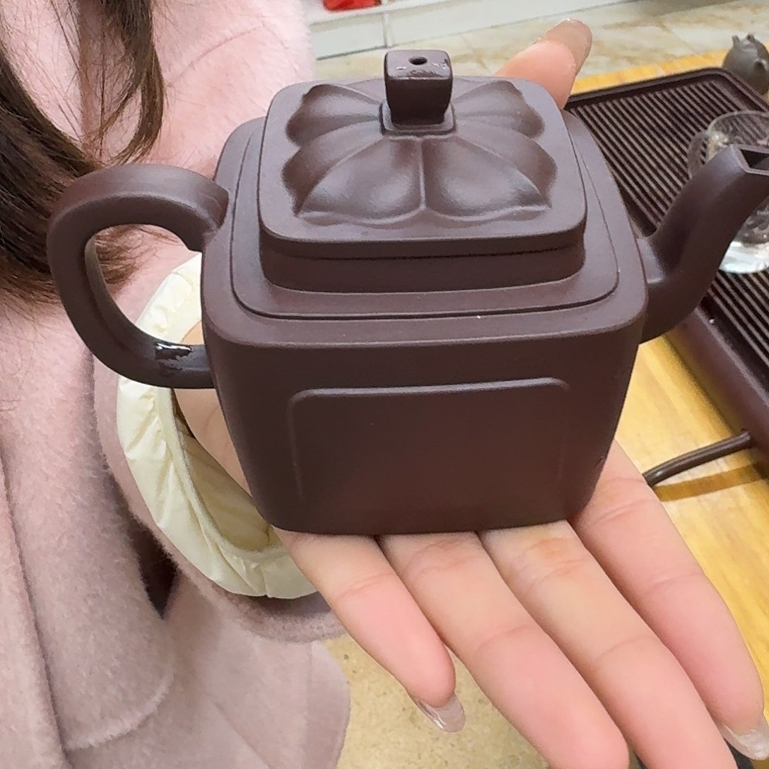 紫砂茶壶紫砂壶四方菱花230cc