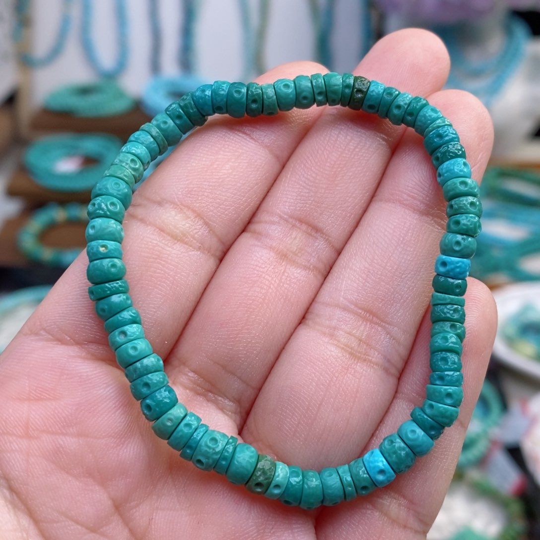 未镶嵌绿松石手串高*