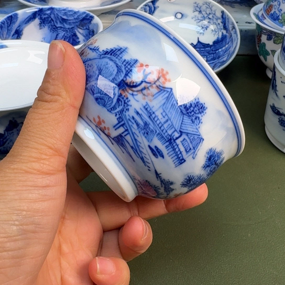 陶瓷景德镇纯手绘茶具圆圆265