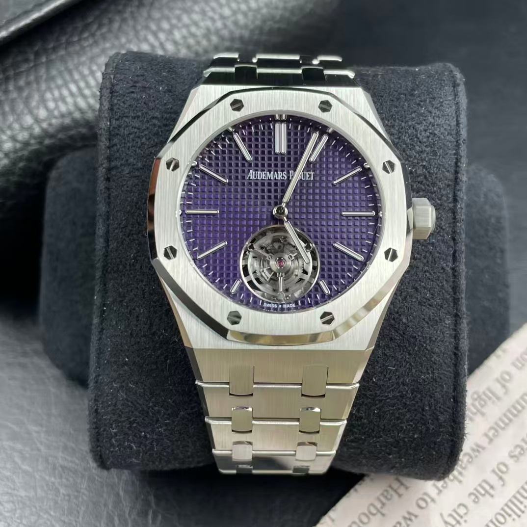 未使用 Audemars Piguet/爱彼 劳大/26660st紫盘/37mm/25年全套