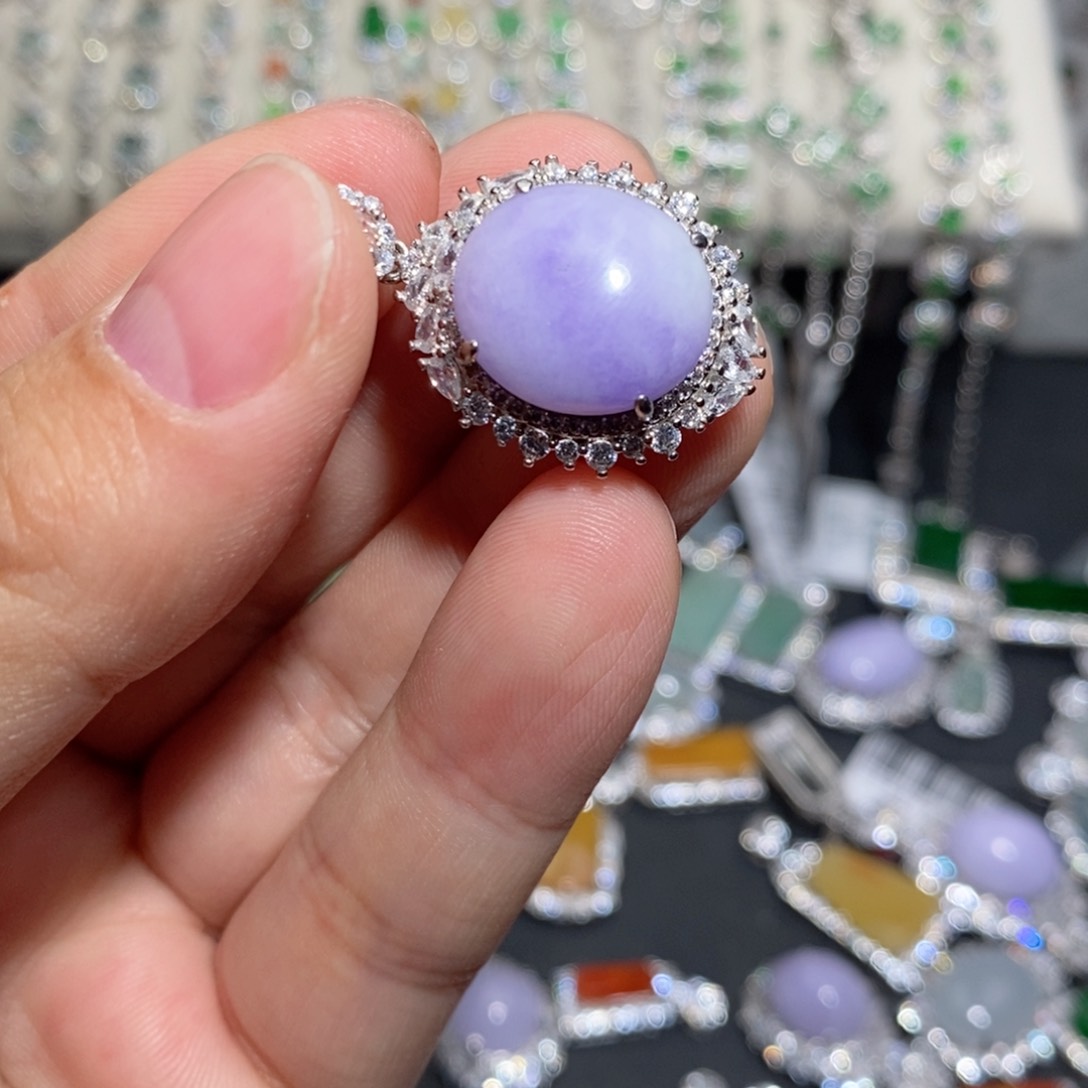 翡翠颈饰银S925镶嵌n n b j