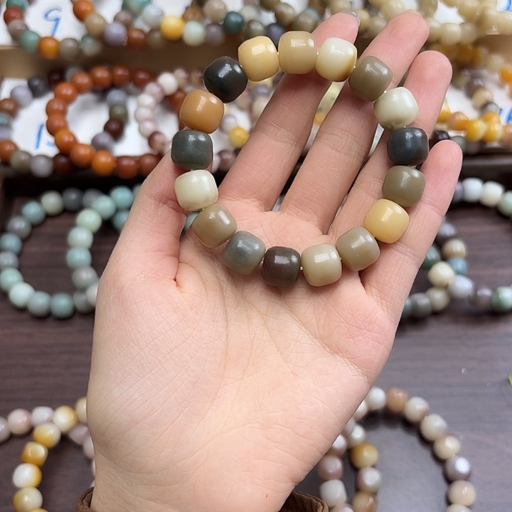 菩提根/象牙果手串卡13老料水磨汉堡