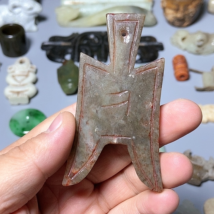 和田玉未镶嵌颈饰124