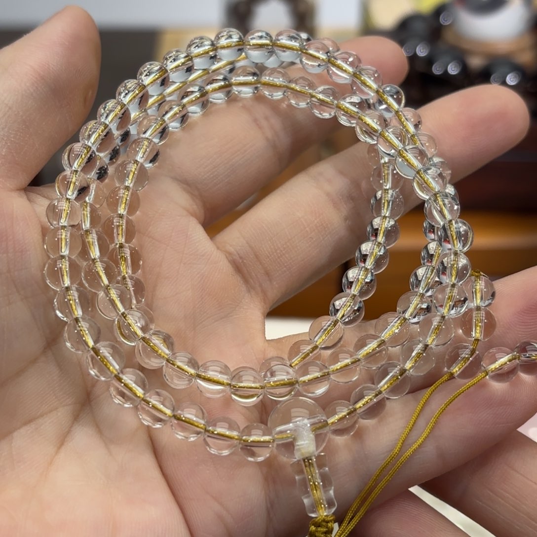 未镶嵌手链水晶手串108卡6