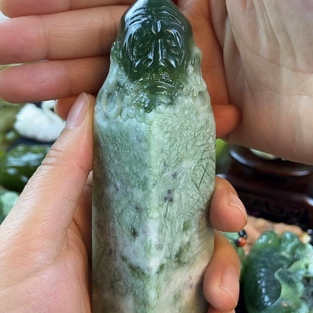 蛇纹石玉手把合金一****爱