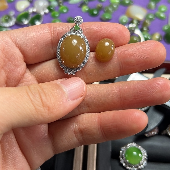 爱***娘和田玉银S925镶嵌耳饰