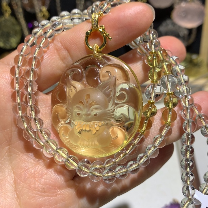 水晶颈饰未镶嵌天然