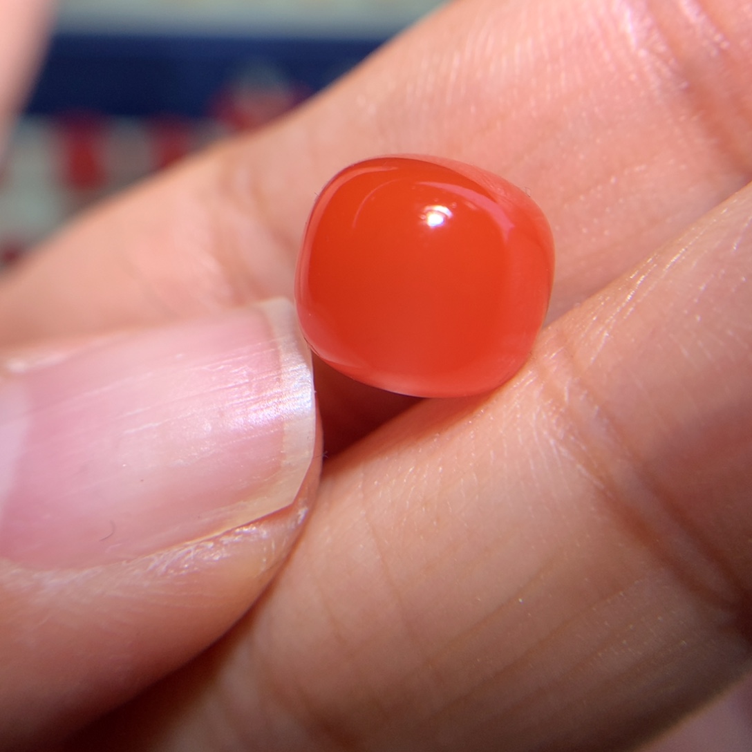 南红玛瑙老型10.5×9.6未镶嵌微沙带