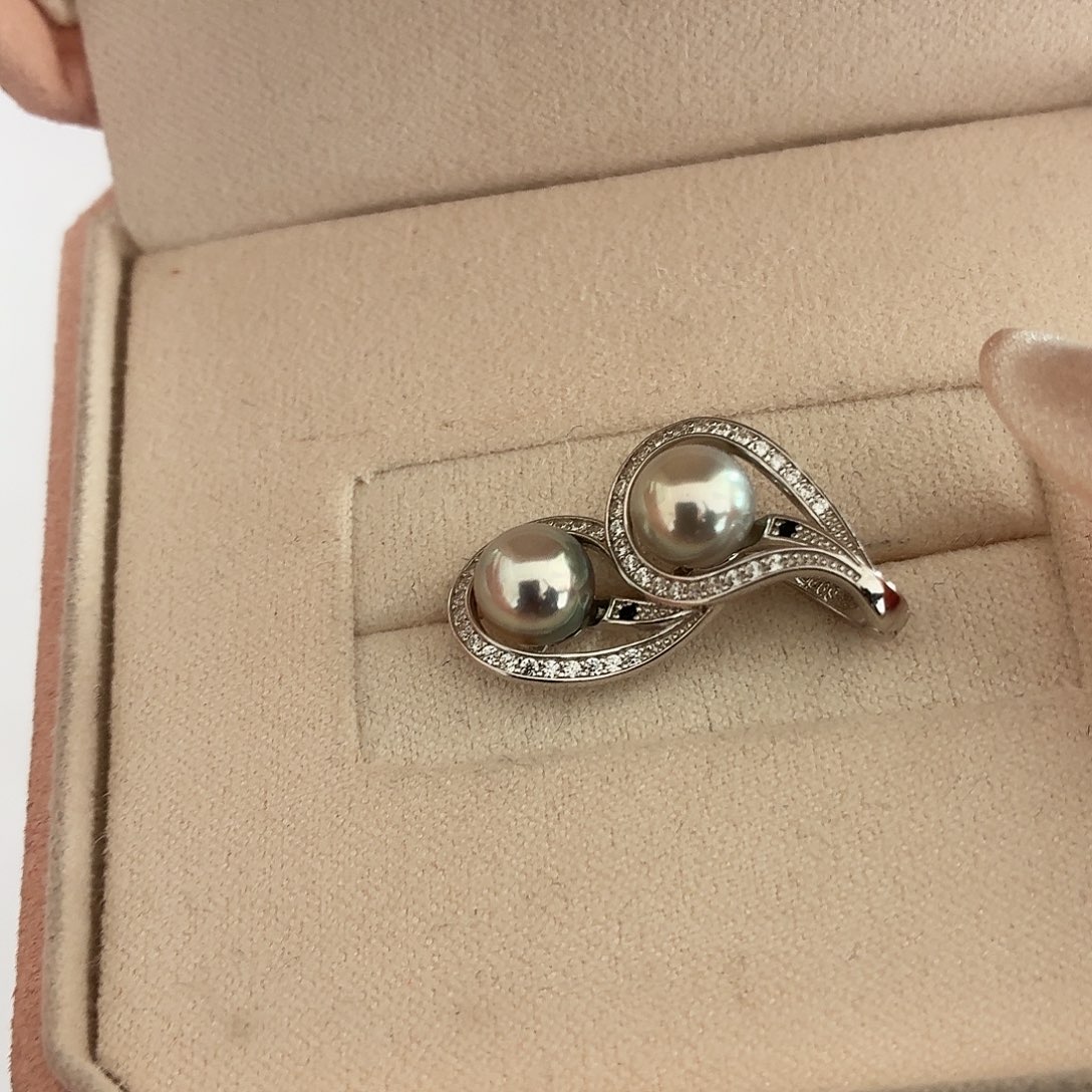 银S925镶嵌海水珍珠颈饰