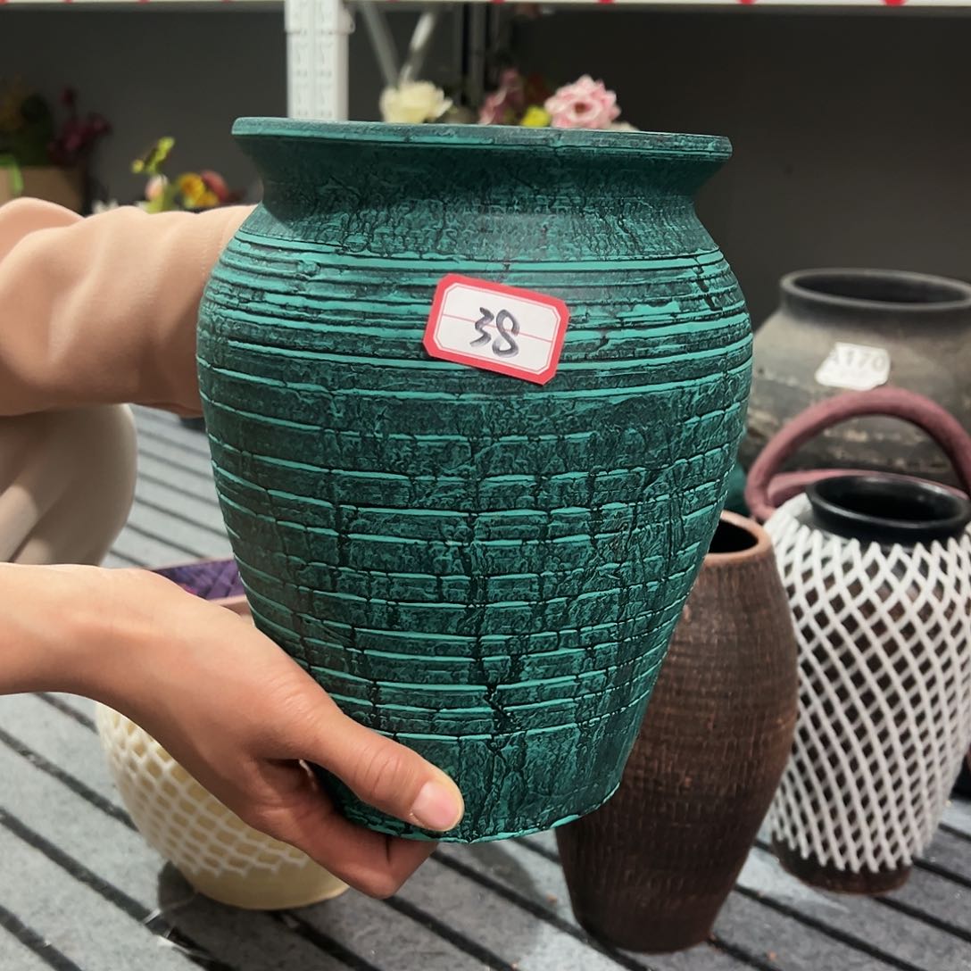 红陶孤品绿色38号有孔