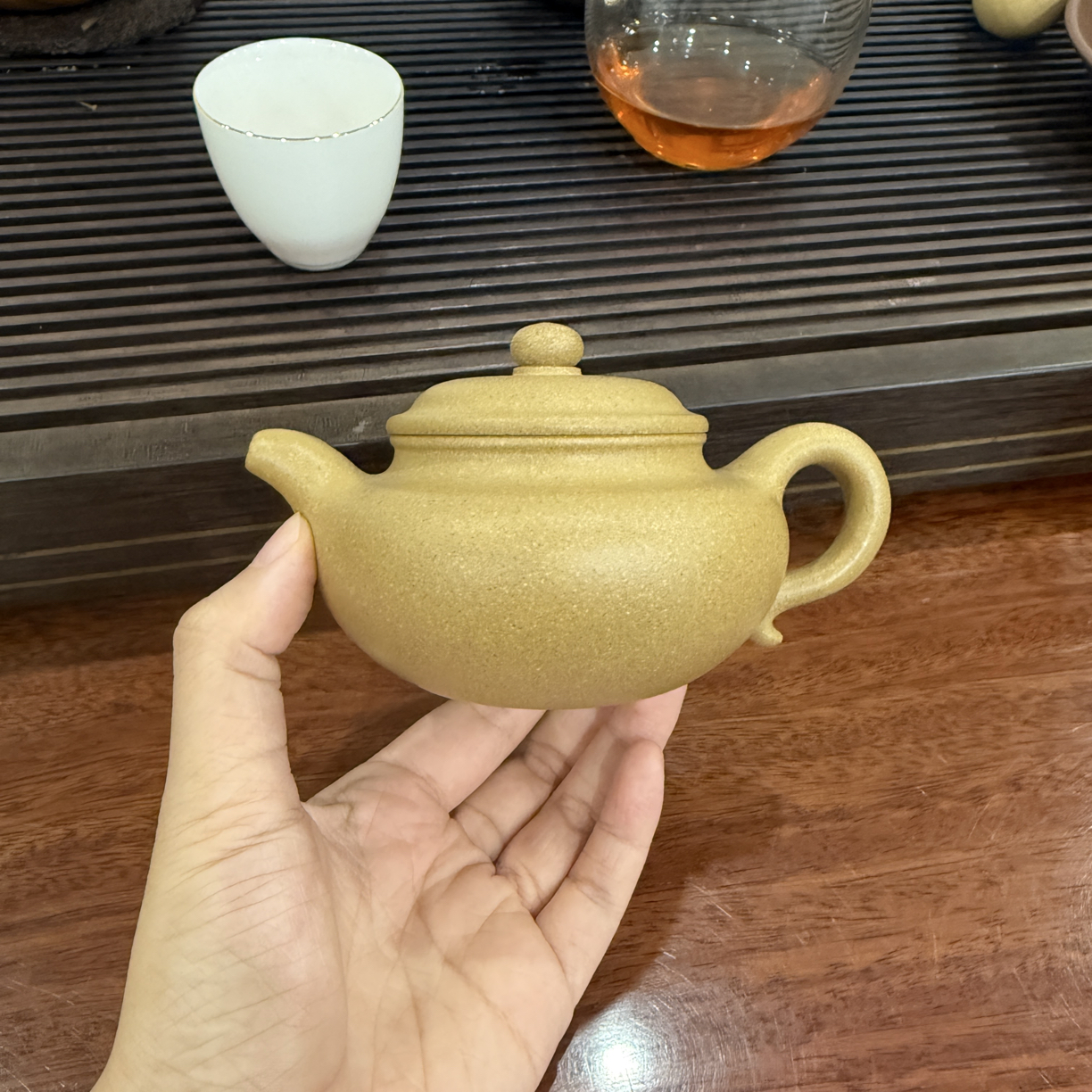【仿古•原矿黄金段】200cc半手工紫砂壶