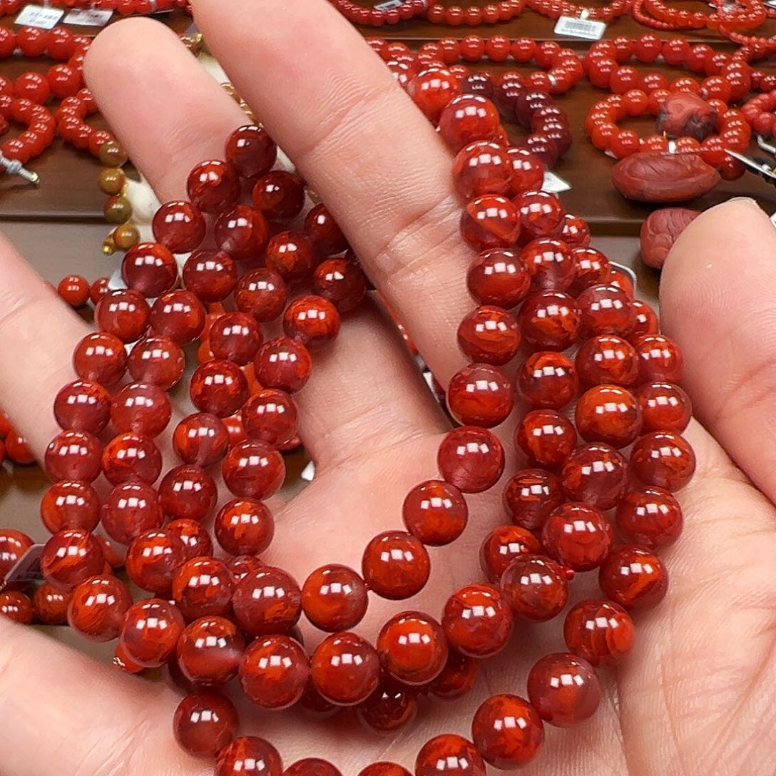 南红玛瑙未镶嵌手镯