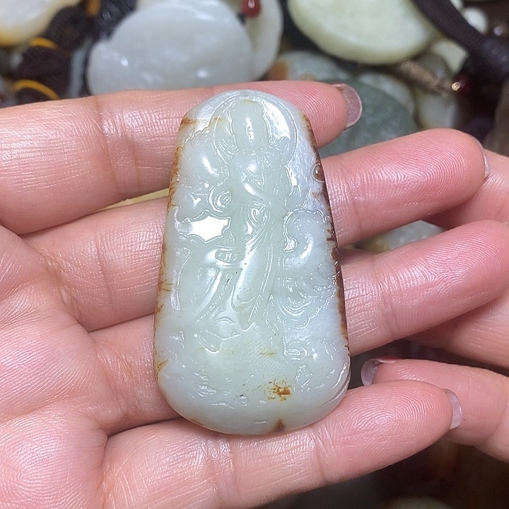 和田玉未镶嵌挂件