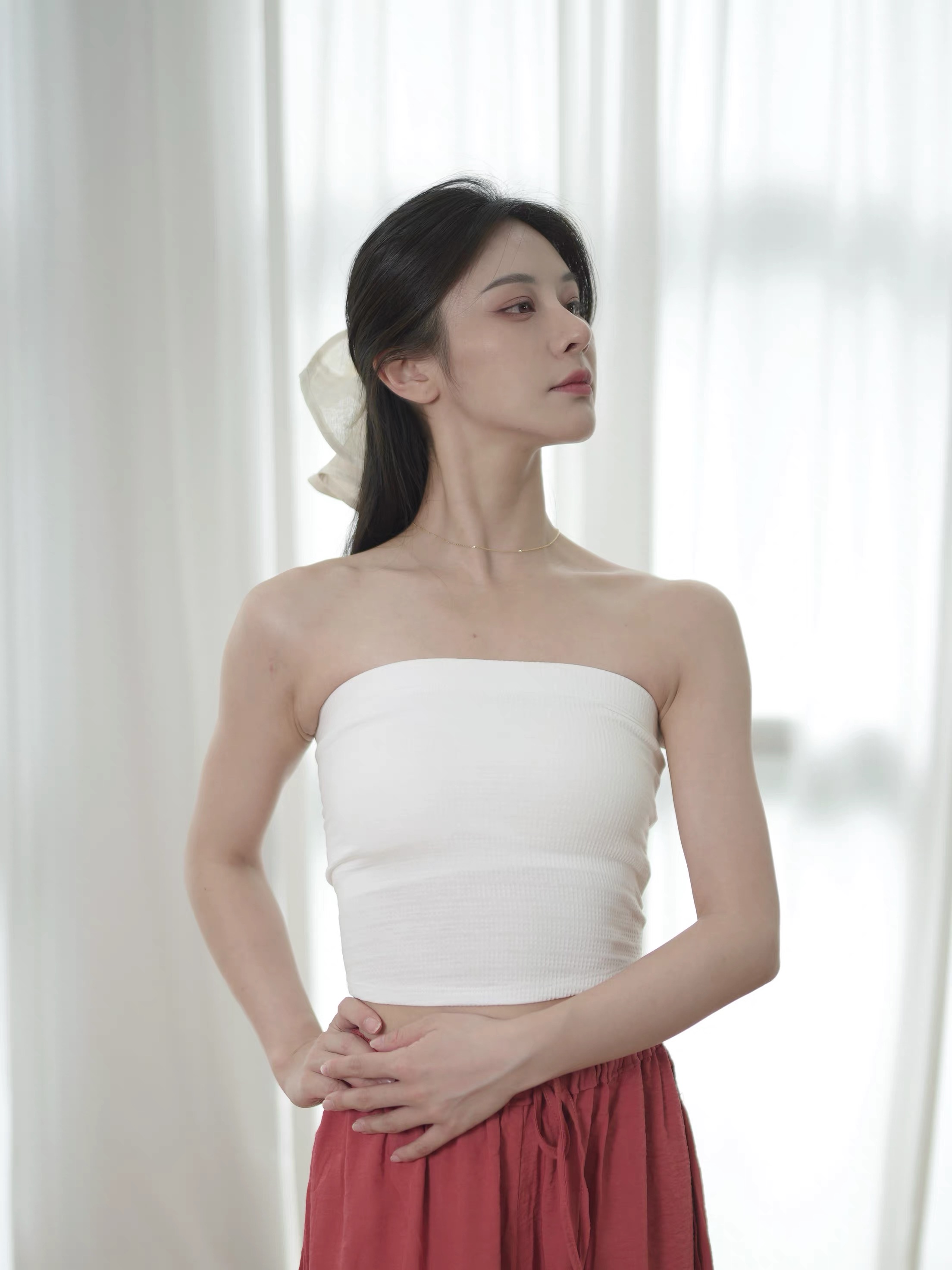 韩国routine新款瑜伽服女抹胸带胸垫外穿运动文胸健身内衣普拉提