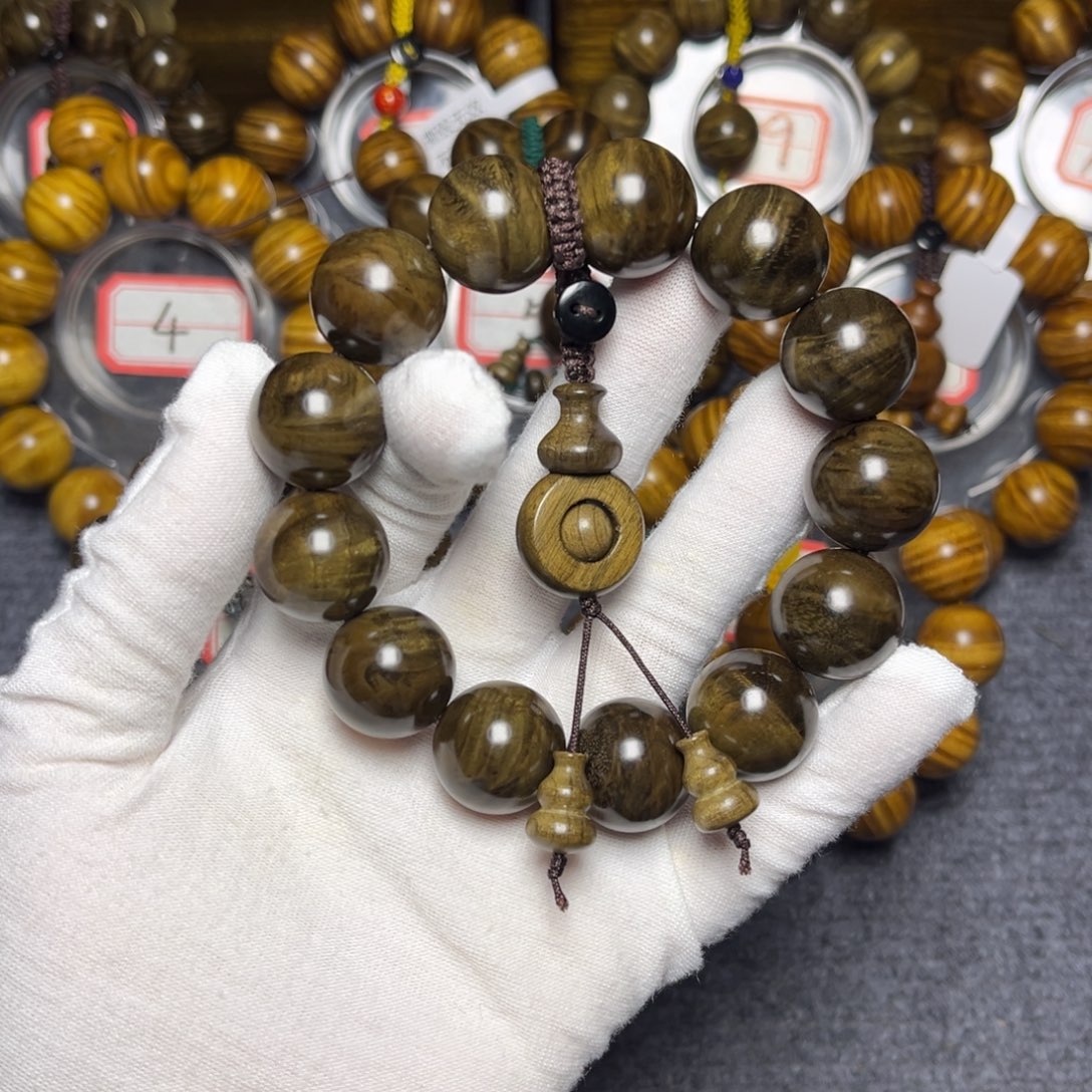 手串/手链楠木（金丝楠）阴沉1.8水波闪电88