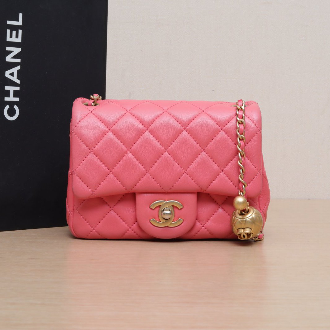 95新 Chanel/香奈儿 【娇】CF 口盖斜挎包 17cm 31开 P235093718