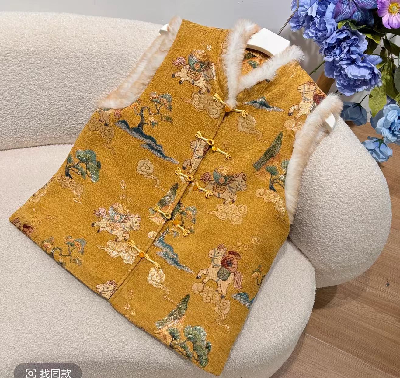 【马上有钱】民族风马夹加棉服装版型常规型修身型冬装251208