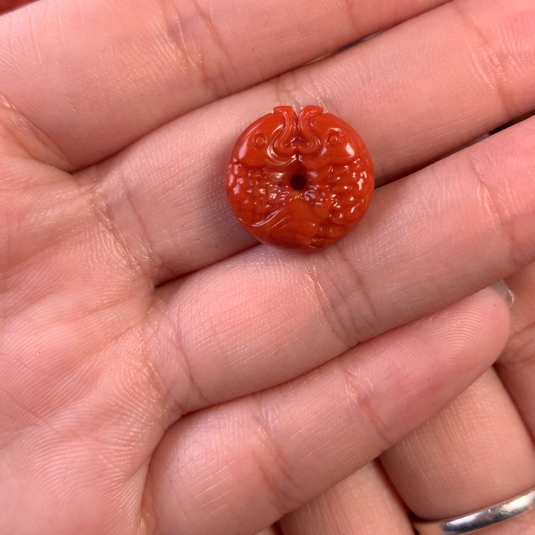 南红玛瑙川料瓦西16✖️6尺寸背云未镶嵌